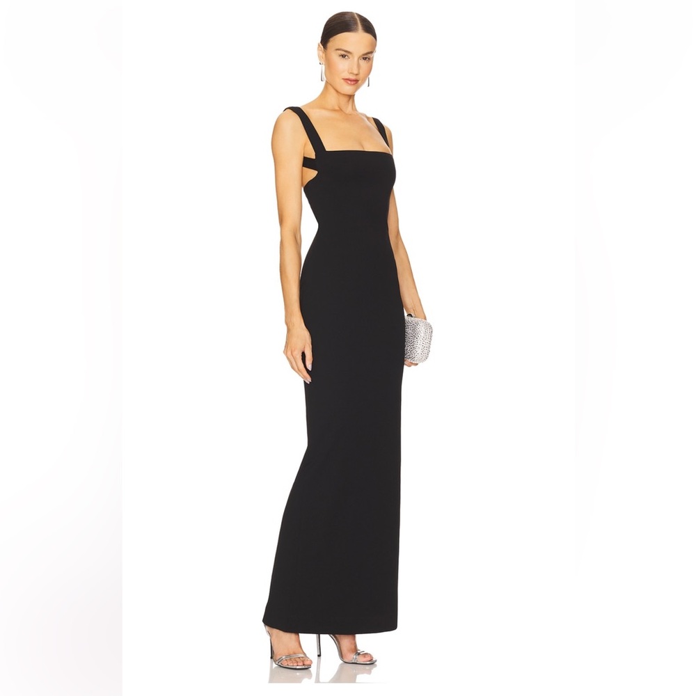 Solace London Black Joni Maxi Dress